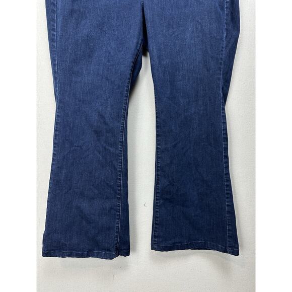 Lane Bryant Flare Dark Wash High Rise Jeans Size 22 Stretch 29” Inseam - Picture 2 of 16